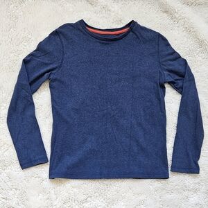 NWOT MiniBoden Super Soft Long Sleeved Cotton Tee in Navy Size 13-14Y